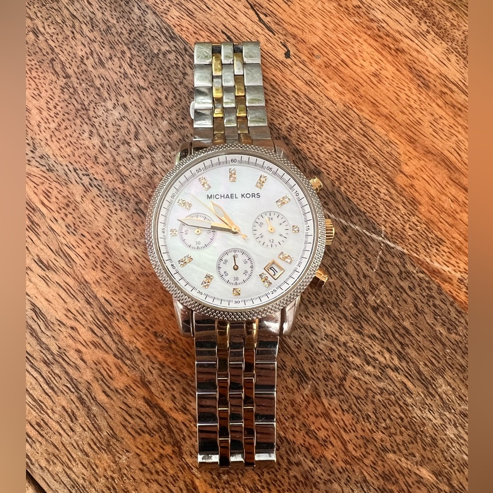 Michael Kors two toned watch